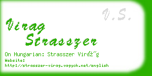 virag strasszer business card